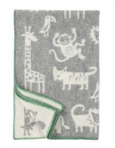 Klippan Jungle woollen blanket 90x130 cm (oeko-tex) grey