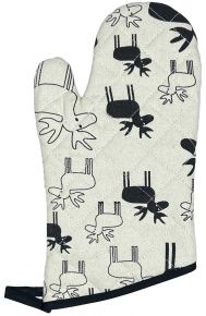 Nordiska Ulrika E. Moose nature black oven glove