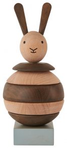 Oyoy Mini stacking toy rabbit height 20,5 cm Ø 9 cm beech