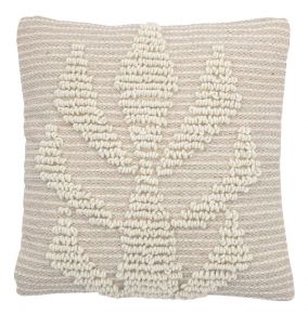 Bloomingville wool cushion macrame 40x40 cm nature
