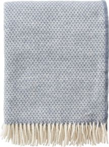 Klippan Valley merino woollen throw 130x200 cm (recycled content & oeko-tex)