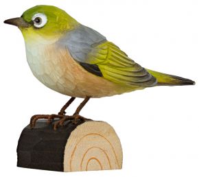 Wildlife Garden DecoBird Silvereye hand carved