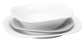 Georg Jensen Cobra dinnerware set 3 pcs white 1 x plate Ø 21 cm / plate Ø 27 cm / bowl Ø 21 cm