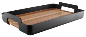 Eva Solo Nordic Kitchen tray 35x50 cm black with wooden insert
