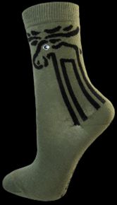 Bo Bendixen Unisex Kids socks moose khaki