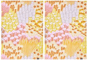 Vallila Nummi (bog) tea towel (eco-tex) 50x70 cm yellow, orange, rust, pink, beige, white 2 pcs