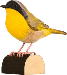 Wildlife Garden Decobird Common Yellowthroat hand carved