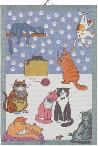 Ekeklund Animals Cats Fun tea towel (oeko-tex) 35x50 cm multicolored