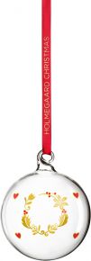 Holmegaard Christmas 2023 Ann-Sofi Romme tree ornament  Christmas bauble clear, gold