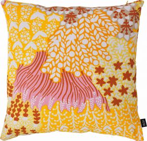 Vallila Nummi (bog) cushion (eco-tex) 43x43 cm yellow, orange, rust, pink, beige, white