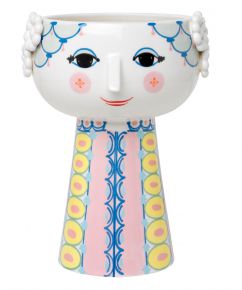 Bjørn Wiinblad Eva vase height 23 cm pink, multicolored