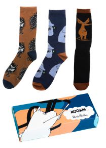 Nordicbuddies Men socks size EU 40-45 gift box 3 pcs Moomin GB01-D