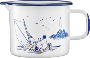 Muurla Moomins sailor jug / gravy boat 1.3 l enamel white, blue