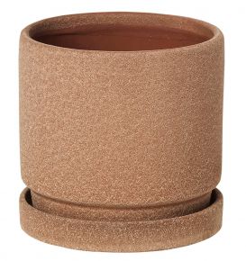 Broste Copenhagen flower pot stoneware Polaris camel