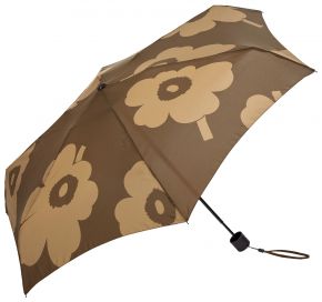 Marimekko Juhla (Celebration) Unikko Mini umbrella manual brown, beige