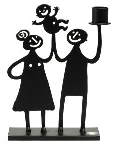 Bengt & Lotta Family candlestick black