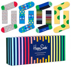 Happy Socks Unisex socks Colorful gift box 4pcs