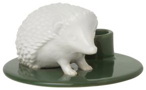 Dottir Nordic Design Sweet Stories candlestick hedgehog height 4.1 cm white, green