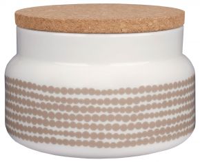 Marimekko Siirtolapuutarha (colonial garden) Oiva jar 0.7 l cream, clay