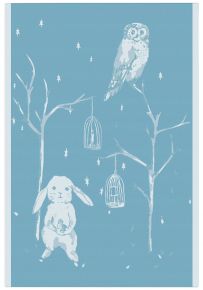 Ekelund baby cotton blanket (eco-tex) 72x105 cm blue, white rabbit