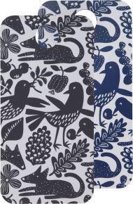 Bengt & Lotta Peace cutting board / serving board 20x40 cm blue, white / black, white with 2 differe