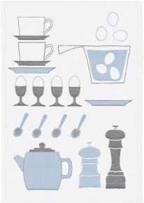 Ekelund Summer breakfast egg tea towel (oeko-tex) 48x70 cm light blue