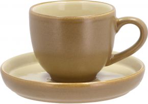Bitz stoneware cup with saucer 0.07 l