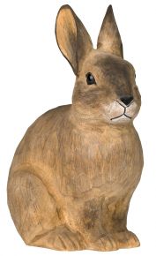 Wildlife Garden DecoAnimal European Rabbit hand carved