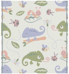 Ekelund baby cotton blanket (eco-tex) 70x75 cm light blue, white, multicolored Chameleons