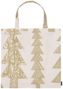 Marimekko Kuusikossa (in the spruce) carrier bag white, gold