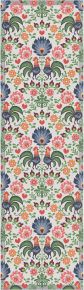 Ekelund Easter rooster table runner (oeko-tex) 35x120 cm blue, multicolored