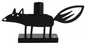 Bengt & Lotta Fox candlestick height 10 cm black