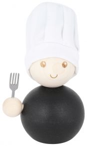 Aarikka cook with fork height 10 cm black, white