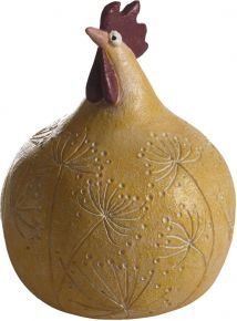 Nääsgränsgården Easter chicken with flower pattern height 13 cm