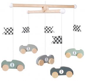 Jabadabado wooden toy children mobile cars wood 35x25 cm multicolored