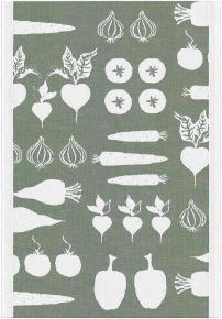 Ekelund Summer vegetable tea towel (oeko-tex) 35x50 cm green
