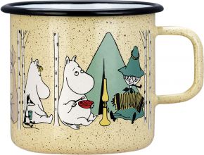 Muurla Moomins Camper cup / mug / jug 0.8 l enamel yellow, green, multicolored