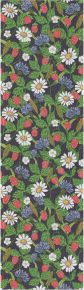 Ekelund Summer Fragaria table runner (oeko-tex) 35x120 cm green, blue