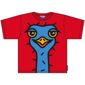 Bo Bendixen Unisex kids T-Shirt red Ostrich