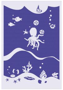 Ekelund baby cotton blanket (eco-tex) 72x105 cm blue, white octopus
