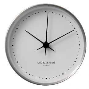 Georg Jensen Henning Koppel steelwhite clock Ø 22 cm