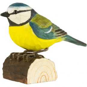 Wildlife Garden Decobird blue tit hand carved