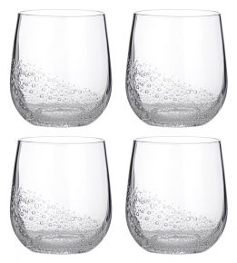 Broste Copenhagen Bubble tumbler 0.35 l clear 4 pcs