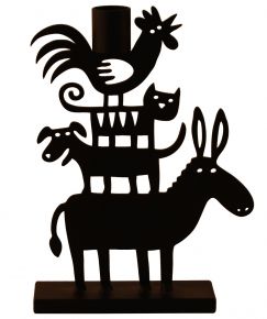 Bengt & Lotta Donkey Pyramid candlestick black