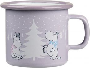 Muurla Moomins Snowfall cup / mug 0.25 l enamel lilac