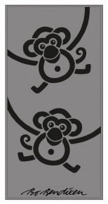 Bo Bendixen towel monkey 50x100 cm grey