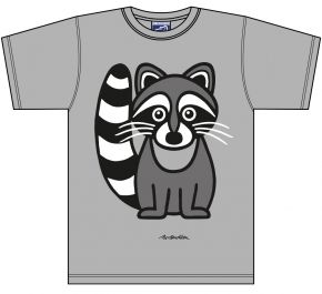 Bo Bendixen Unisex T-Shirt grey Racoon