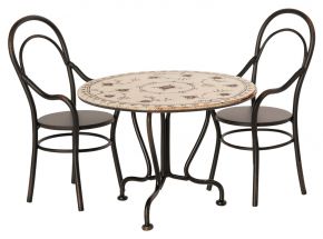 Maileg doll furniture dining table set with 2chairs