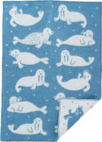 Klippan seal baby woollen blanket 65x90 cm (oeko-tex)