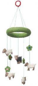 Klippan Bää children´ mobile wool felted handmade